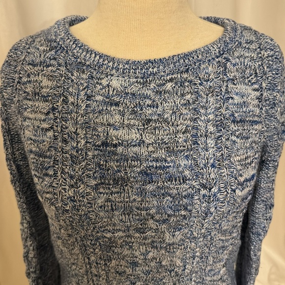 Marled sweater, blue and white - Picture 2 of 2
